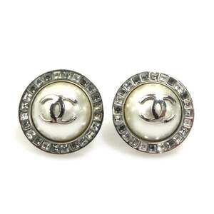 Chanel Cc Logo Earrings Silver-Tone #229217C79B